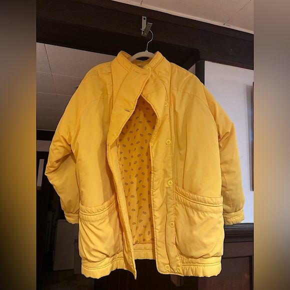 Vintage Yellow Puff Coat by S.B.II by Bitterman (small) - Picture 1 of 8